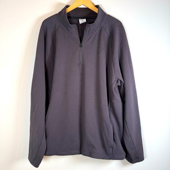 Gymshark Men's Rest Day 1/4 Zip Up Pullover Sweatshirt Onyx Grey Size XXXL 3XL - Picture 1 of 7